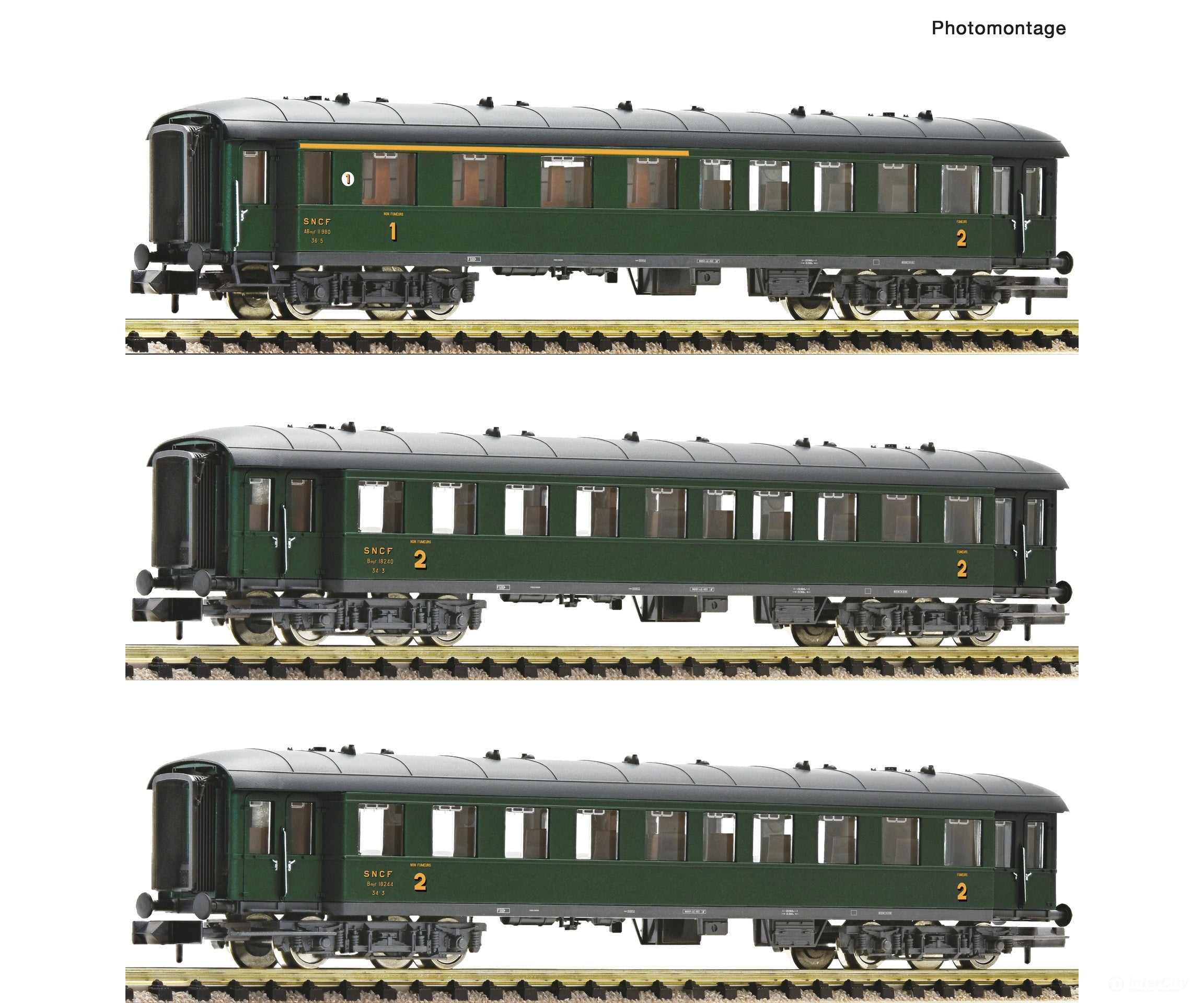 Fleischmann 6260067 N 3 Piece Set: Passenger Train Sncf European Cars