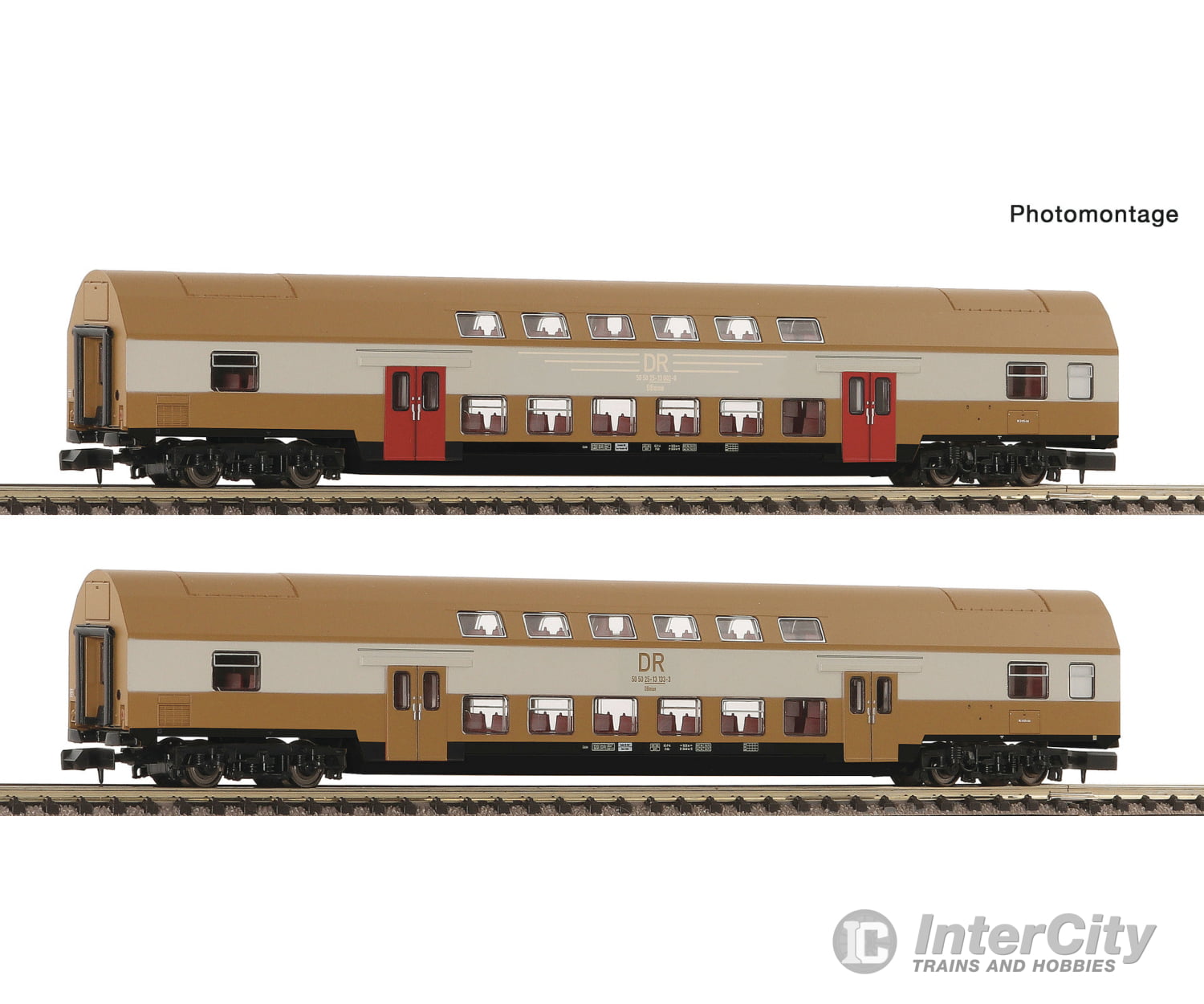 Fleischmann 6260075 N 2 Piece Set (2): Double-Deck Coaches Dr European Passenger Cars