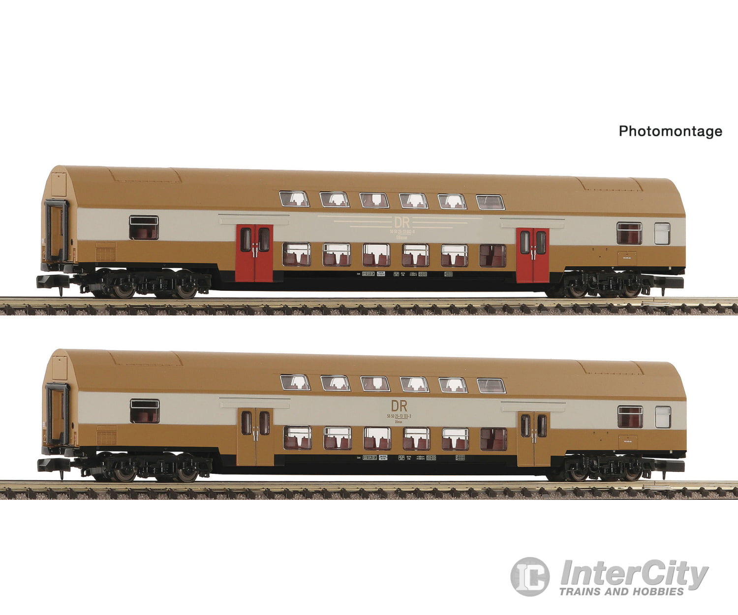 Fleischmann 6260075 N 2 Piece Set (2): Double-Deck Coaches Dr European Passenger Cars