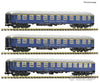 Fleischmann 6260078 N 3 piece set (1): Express train coaches Suisse Train Bleu European Passenger Cars