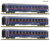 Fleischmann 6260084 N 3 piece set: ’Nightjet’ Eurofima coaches ÖBB European Passenger Cars