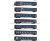 Fleischmann 6270065 N 7 Piece Set: Nightjet Öbb European Passenger Cars