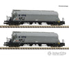 Fleischmann 6660003 N 2 - Piece Set: Dust Silo Wagon Vtg European Freight Cars