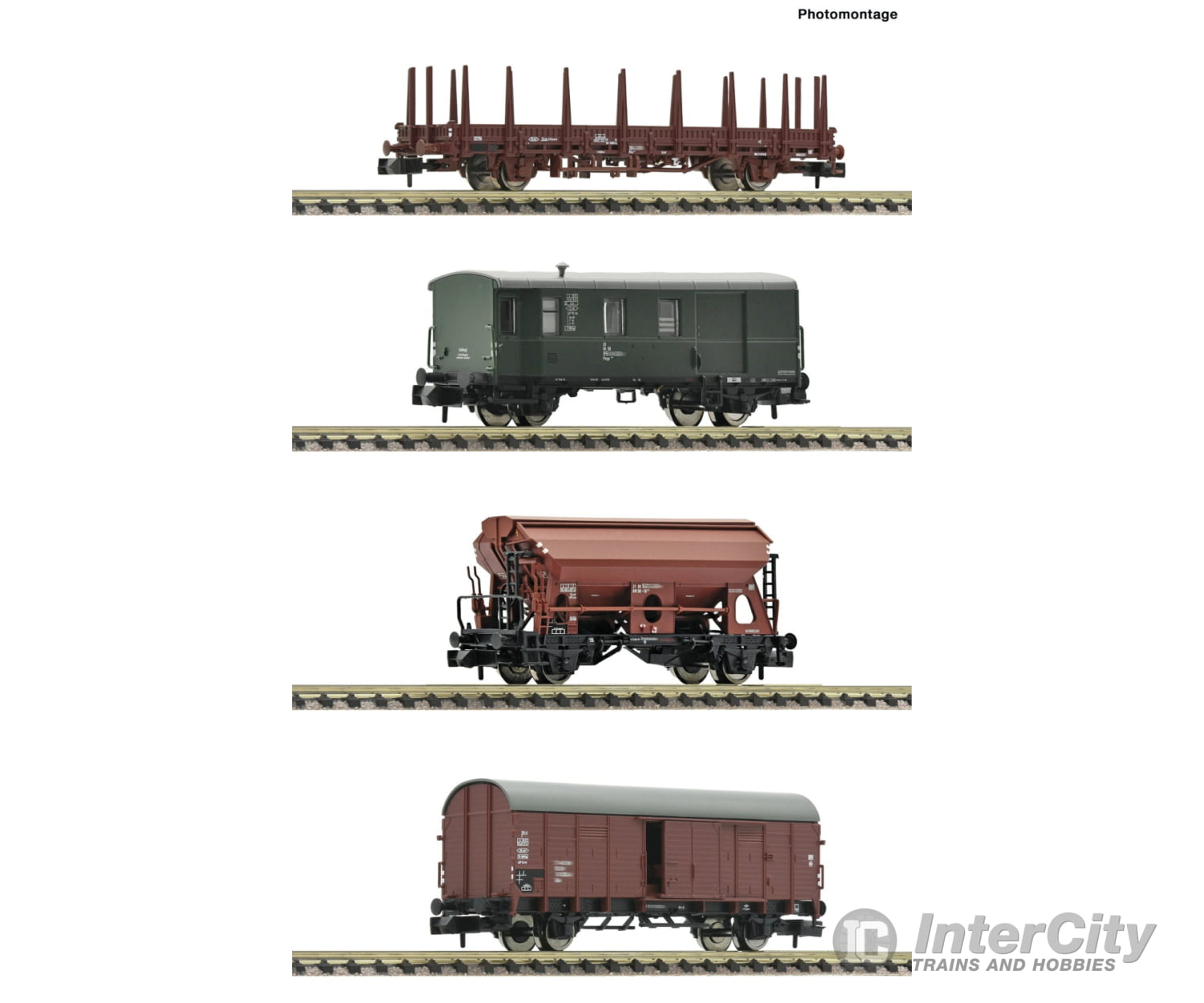 Fleischmann 6660044 N 4-Piece Set: Freight Train Db Era 4 European Cars