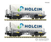 Fleischmann 6660047 N 2-Piece Set: Silo Wagons Holcim Era 6 European Freight Cars