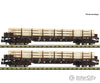 Fleischmann 6660048 N 2-Piece Set: Stake Wagons Öbb Era 5 European Freight Cars