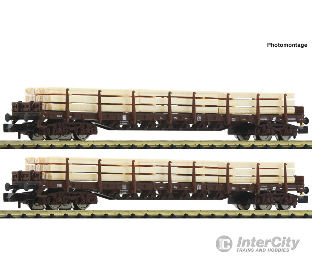 Fleischmann 6660048 N 2-Piece Set: Stake Wagons Öbb Era 5 European Freight Cars