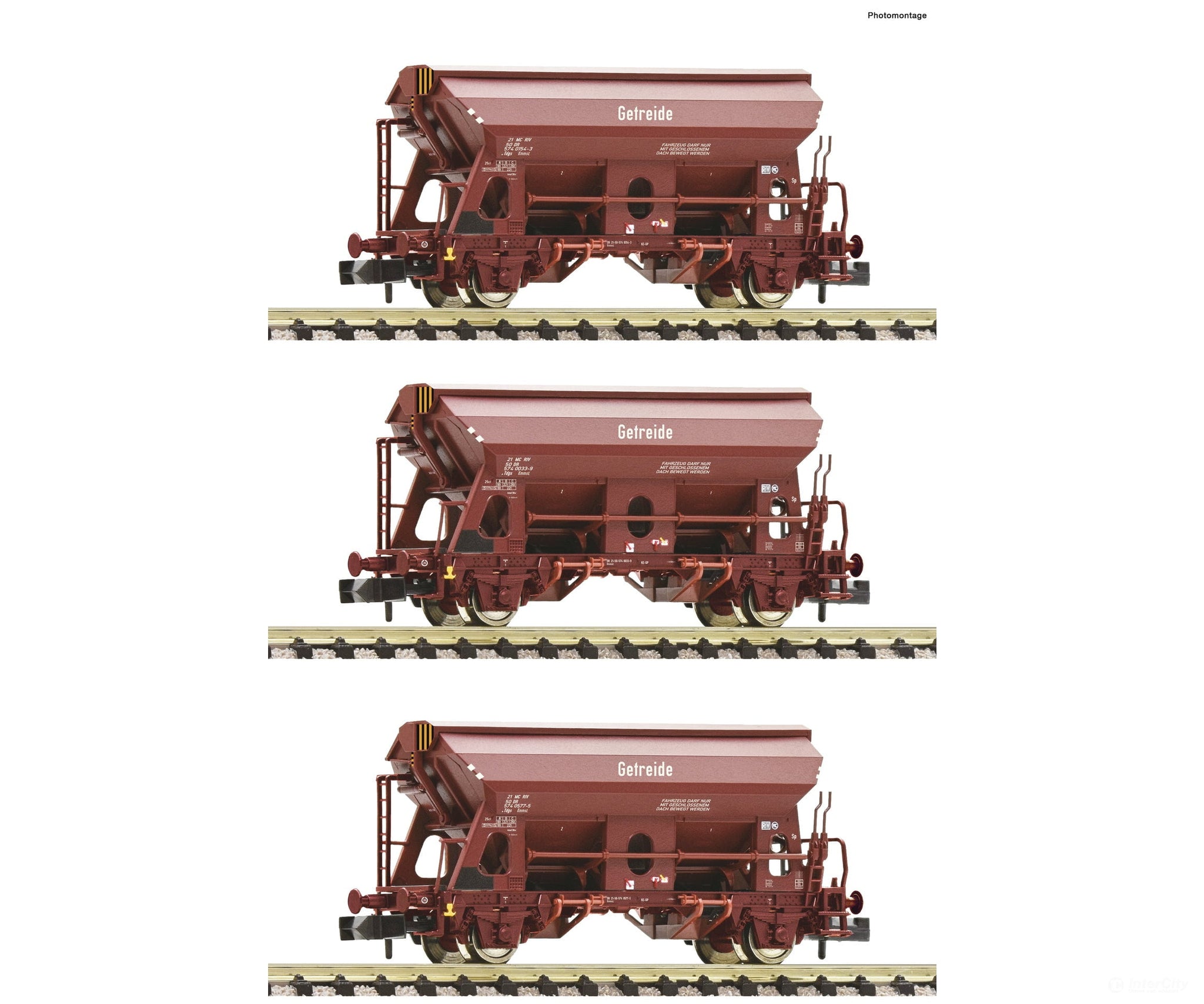 Fleischmann 6660071 N 3 Piece Set: Swivel Roof Wagons Dr European Freight Cars