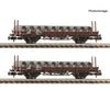 Fleischmann 6660072 N 2-Piece Set: Swivel-Type Stake Wagons Öbb European Freight Cars