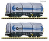Fleischmann 6660080 N 2 piece set: Telescopic hood wagons VTG European Freight Cars