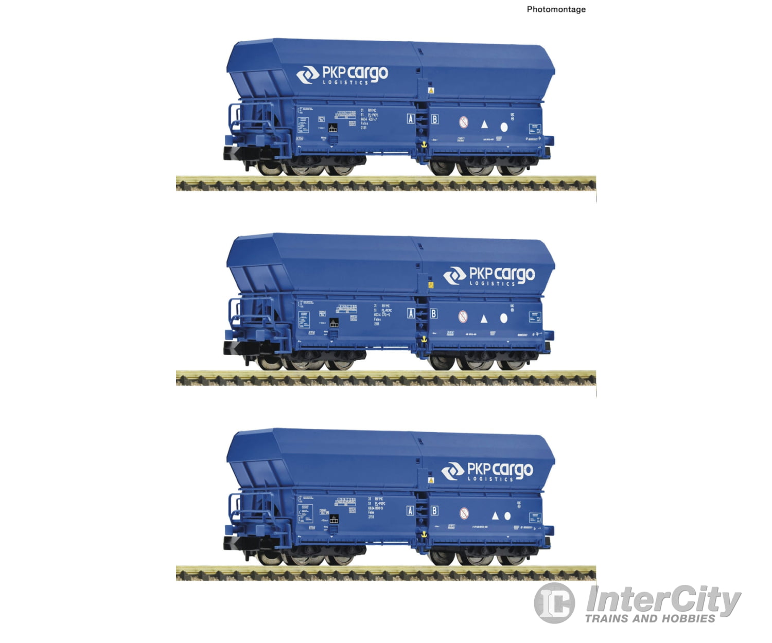 Fleischmann 6660086 N 3-Piece Set: Self-Unloading Wagons Pkp Cargo European Freight Cars