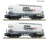 Fleischmann 6660090 N 2-Piece Set: Silo Wagons Wascosa/Jura Cement European Freight Cars