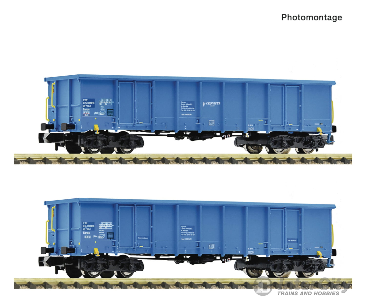 Fleischmann 6660095 N 2-Piece Set: Open Freight Wagon Cronifer European Freight Cars