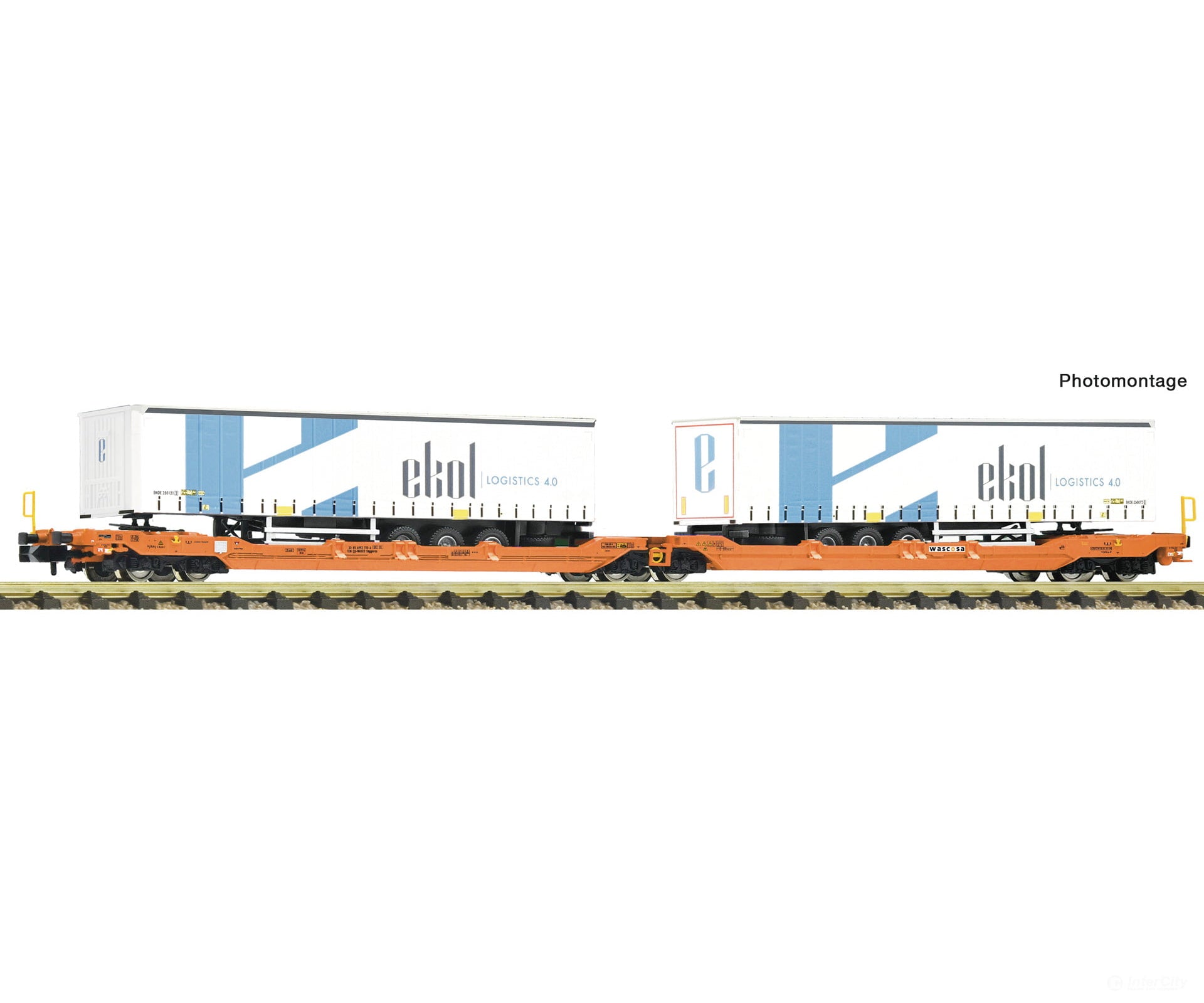 Fleischmann 6660104 N Articulated double-pocket wagon T3000 Wascosa European Freight Cars