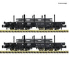 Fleischmann 6660134 N 2 piece set: Heavy-duty flat wagons ÖBB European Freight Cars