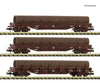 Fleischmann 6660142 N 3 piece set (1): Steel train ÖBB European Freight Cars