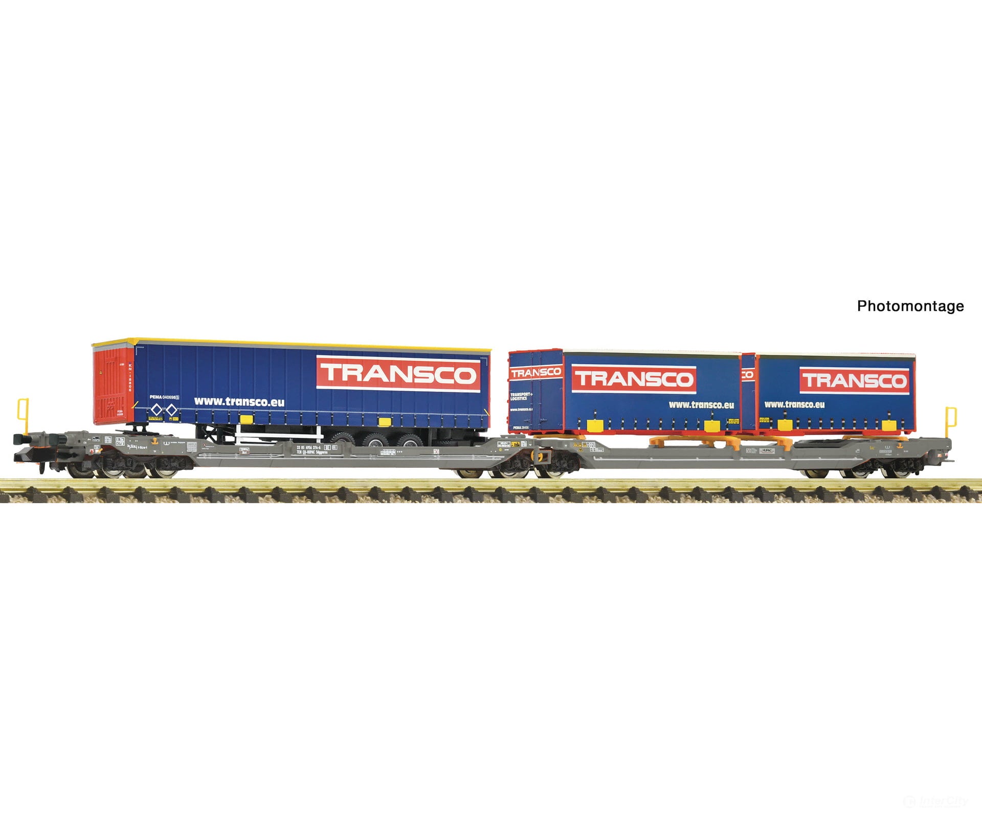 Fleischmann 6660151 N Articulated double-pocket wagon T3000e HUPAC European Freight Cars