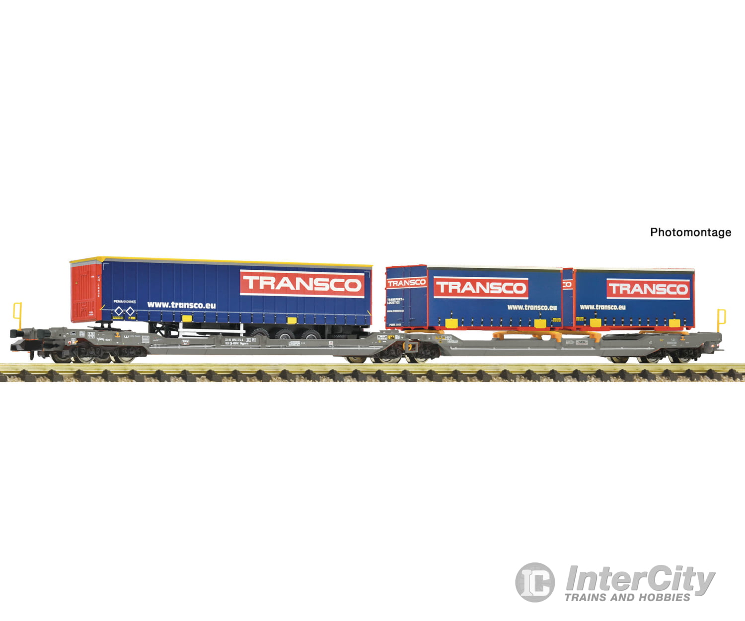 Fleischmann 6660151 N Articulated double-pocket wagon T3000e HUPAC European Freight Cars
