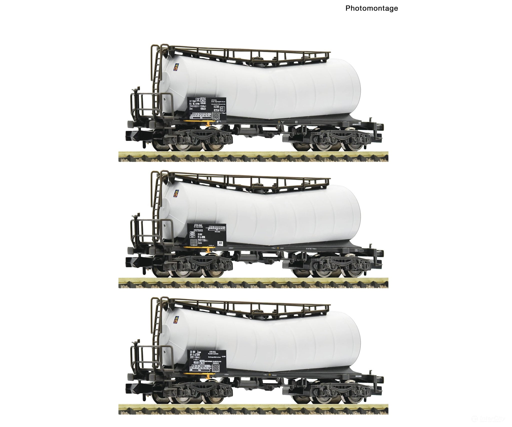 Fleischmann 6660170 N 3 piece set: Slurry wagons European Freight Cars