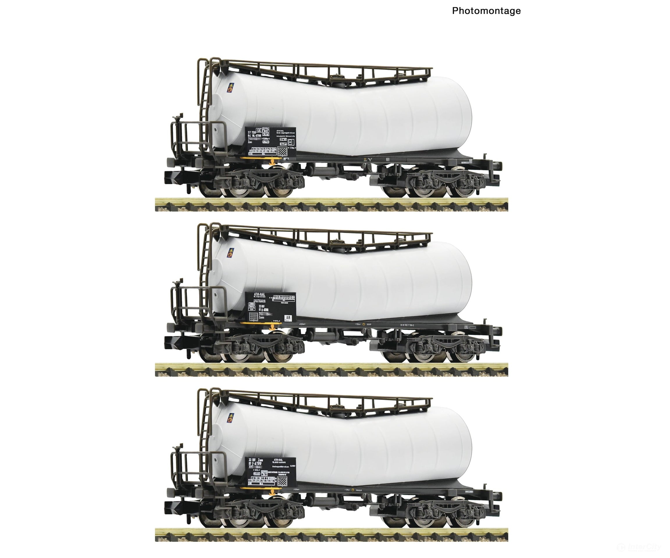 Fleischmann 6660170 N 3 piece set: Slurry wagons European Freight Cars
