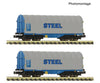 Fleischmann 6660173 N 2 piece set: Slide tarpaulin wagons ÖBB European Freight Cars