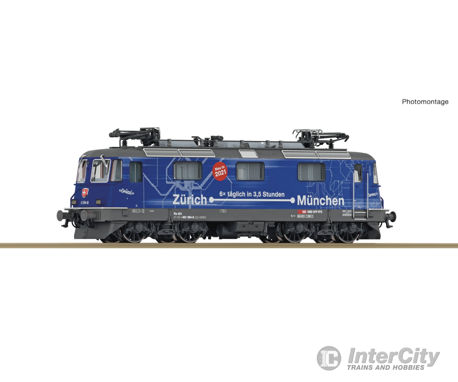 Fleischmann 732405 Ho Electric Locomotive Re 421 394-8 Sbb Dc Analog European Locomotives