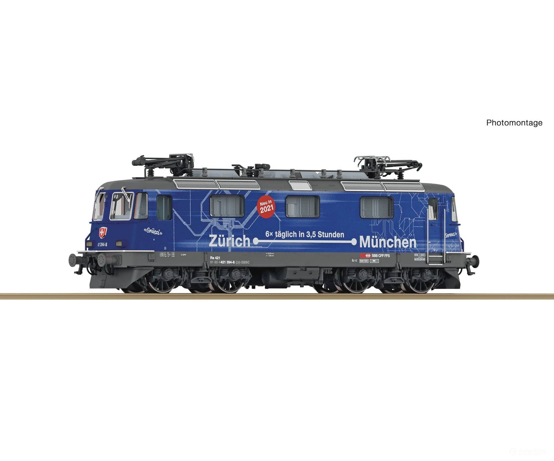 Fleischmann 732475 Ho Electric Locomotive Re 421 394-8 Sbb Dcc Digital Sound European Locomotives