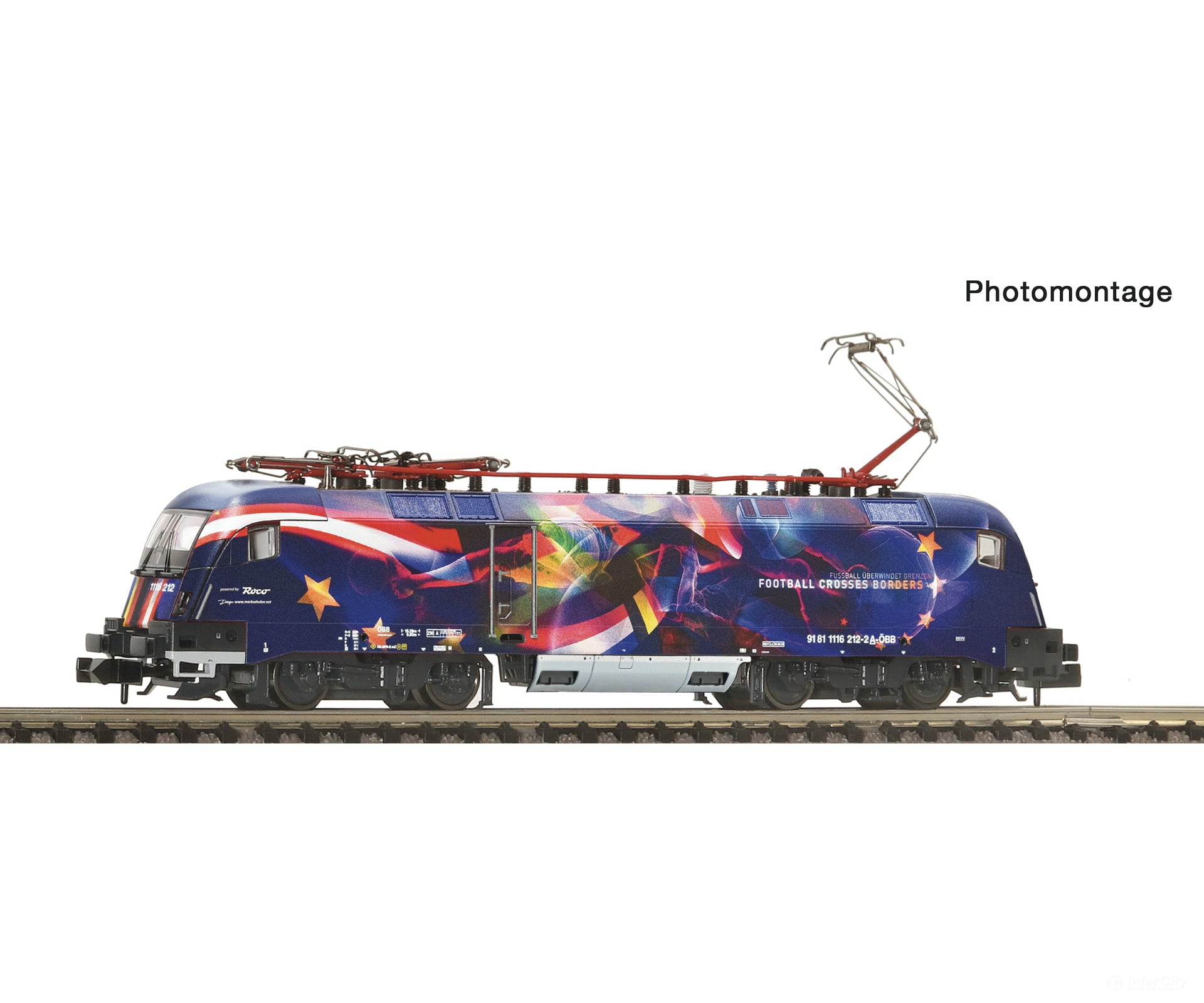 Fleischmann 7560070 N Electric locomotive 1116 212-2 ’Football unites Europe’ ÖBB DC Analog European Locomotives