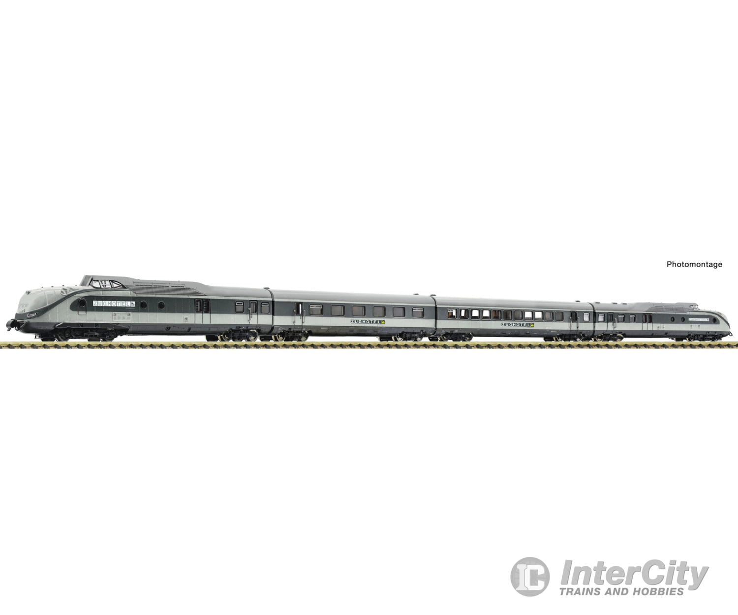 Fleischmann 7760009 N 4 piece set: DMU class 601 ’Zughotel’ RailAdventure European Locomotives