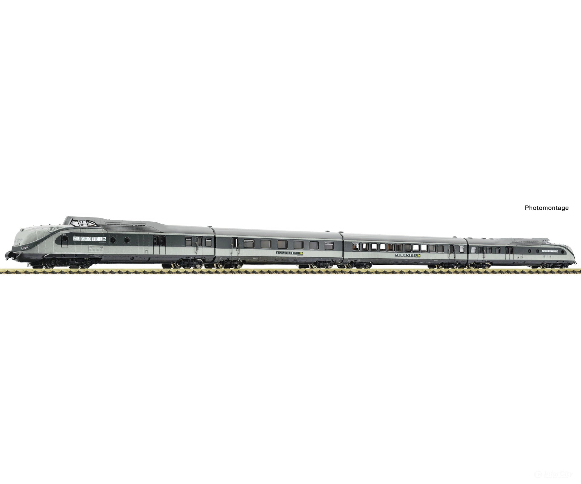 Fleischmann 7760009 N 4 piece set: DMU class 601 ’Zughotel’ RailAdventure European Locomotives