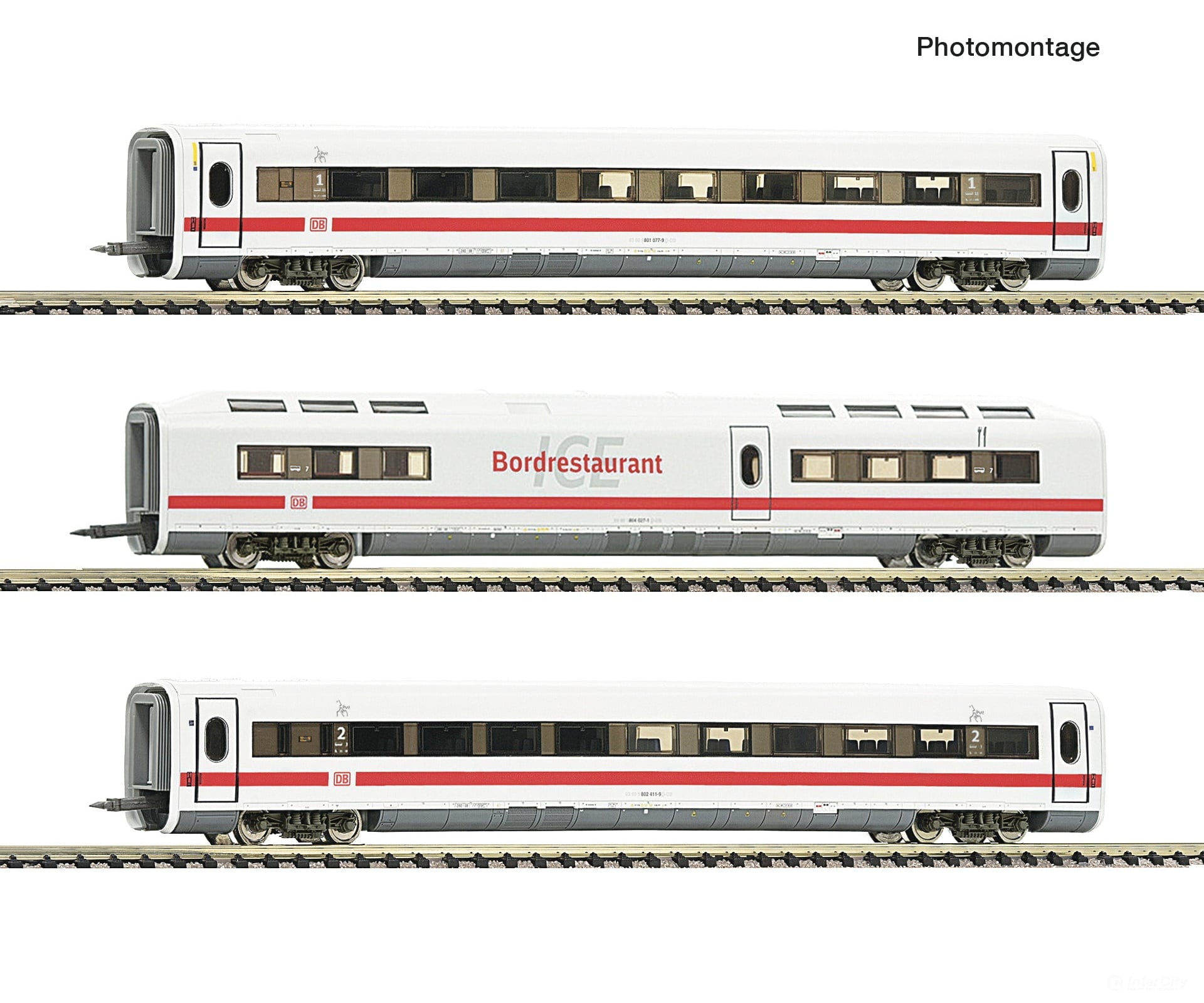 Fleischmann 7760014 N 3 piece set: Supplementary coaches for the ICE 1 (Class 401) ’30 Years of ICE’ DB AG European