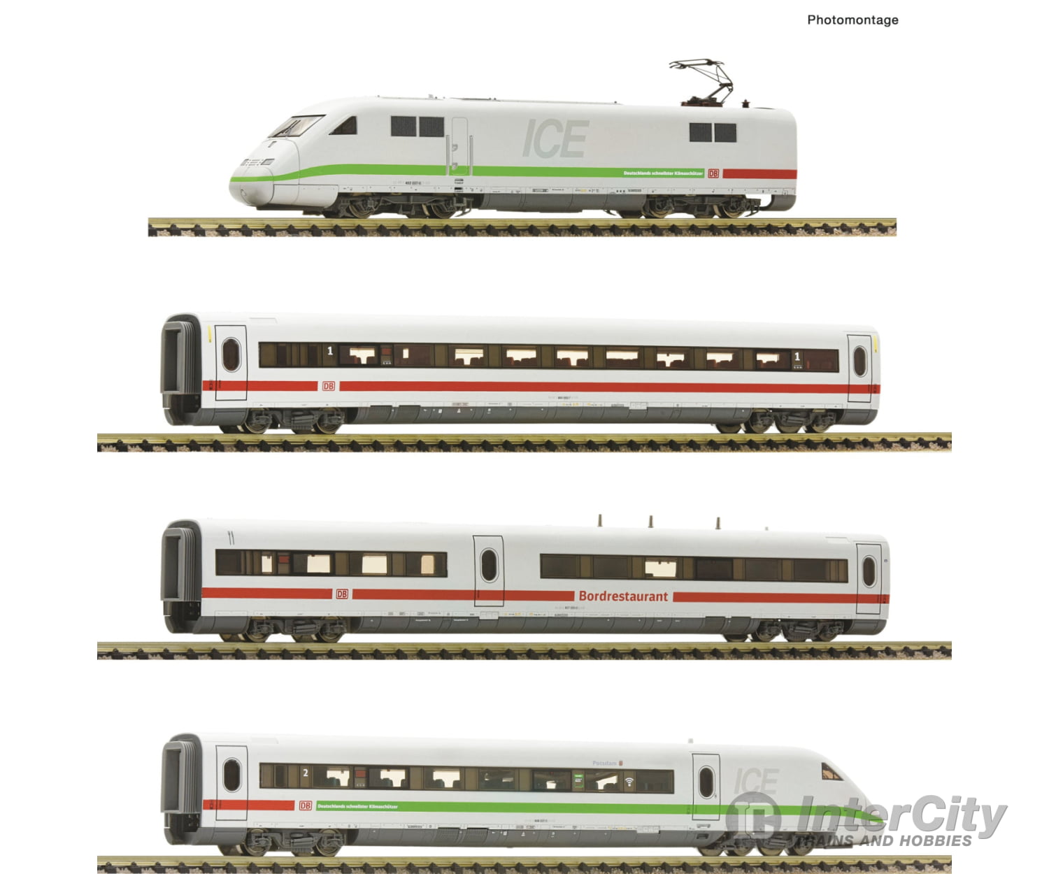 Fleischmann 7770003 N 4-Piece Set: Electrical Multiple Unit Ice 2 (402 Class) Db Ag European