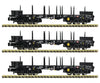 Fleischmann 826710 N 3 Piece Set: Flat Wagons Db Ag European Freight Cars