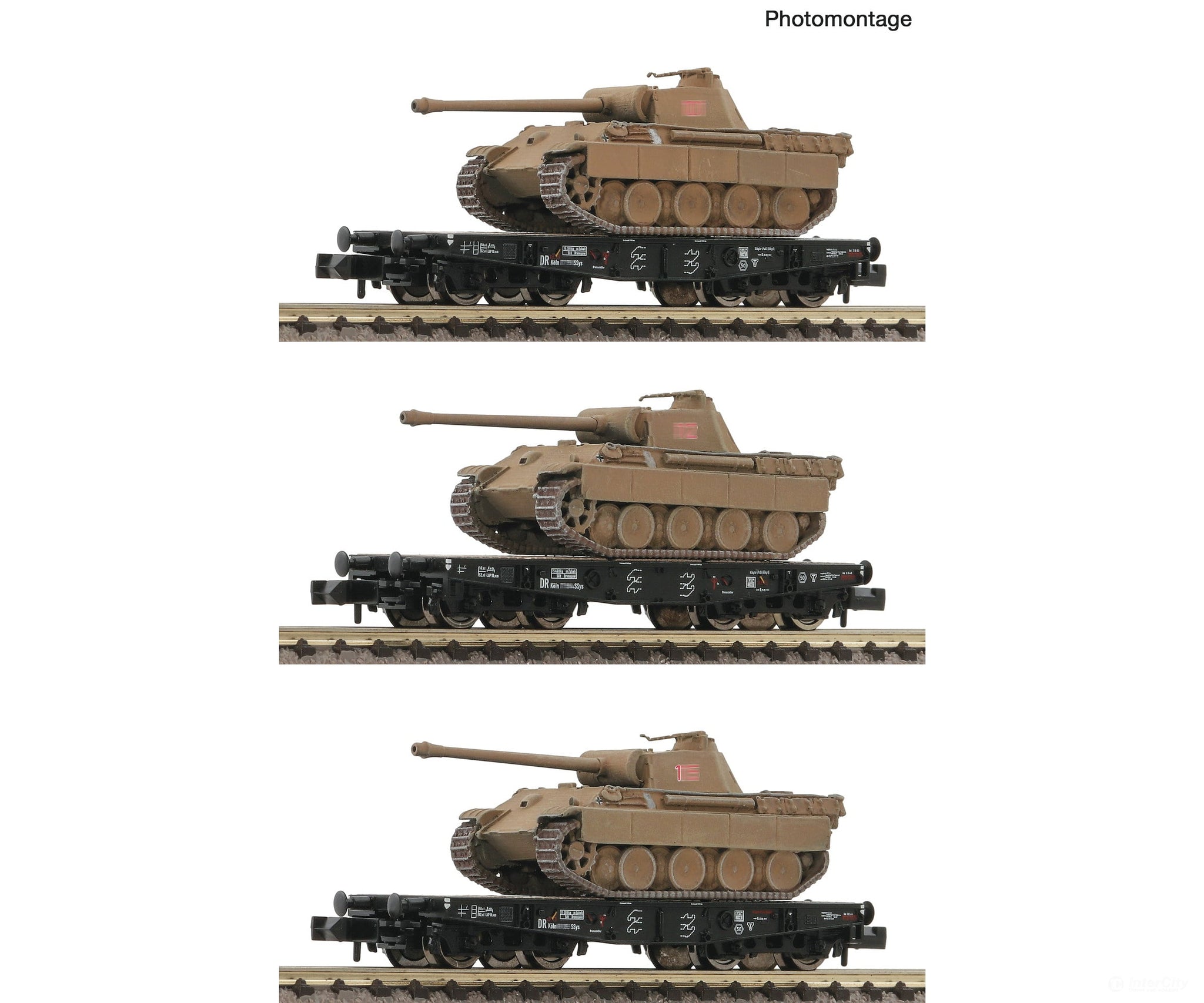 Fleischmann 845606 N 3 piece set heavy duty flat wagons DRB European Freight Cars