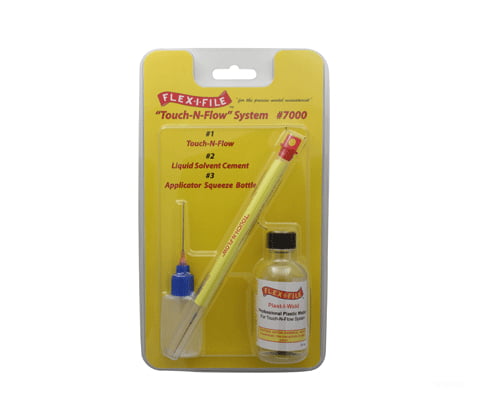 Flex-I-File 7000 Touch-N-Flow System Set - Includes Applicator Plast-I-Weld Cement & Filter Bottle Glues & Adhesives