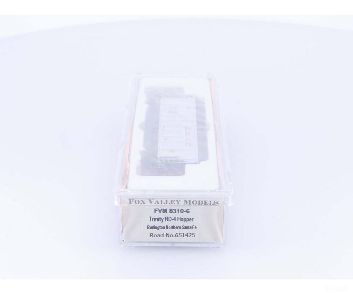 Fox Valley Models FVM 8310-6 N Trinity RD-4 Hopper Car Burlington Northern Santa Fe (BNSF) 651425 - Freight Cars