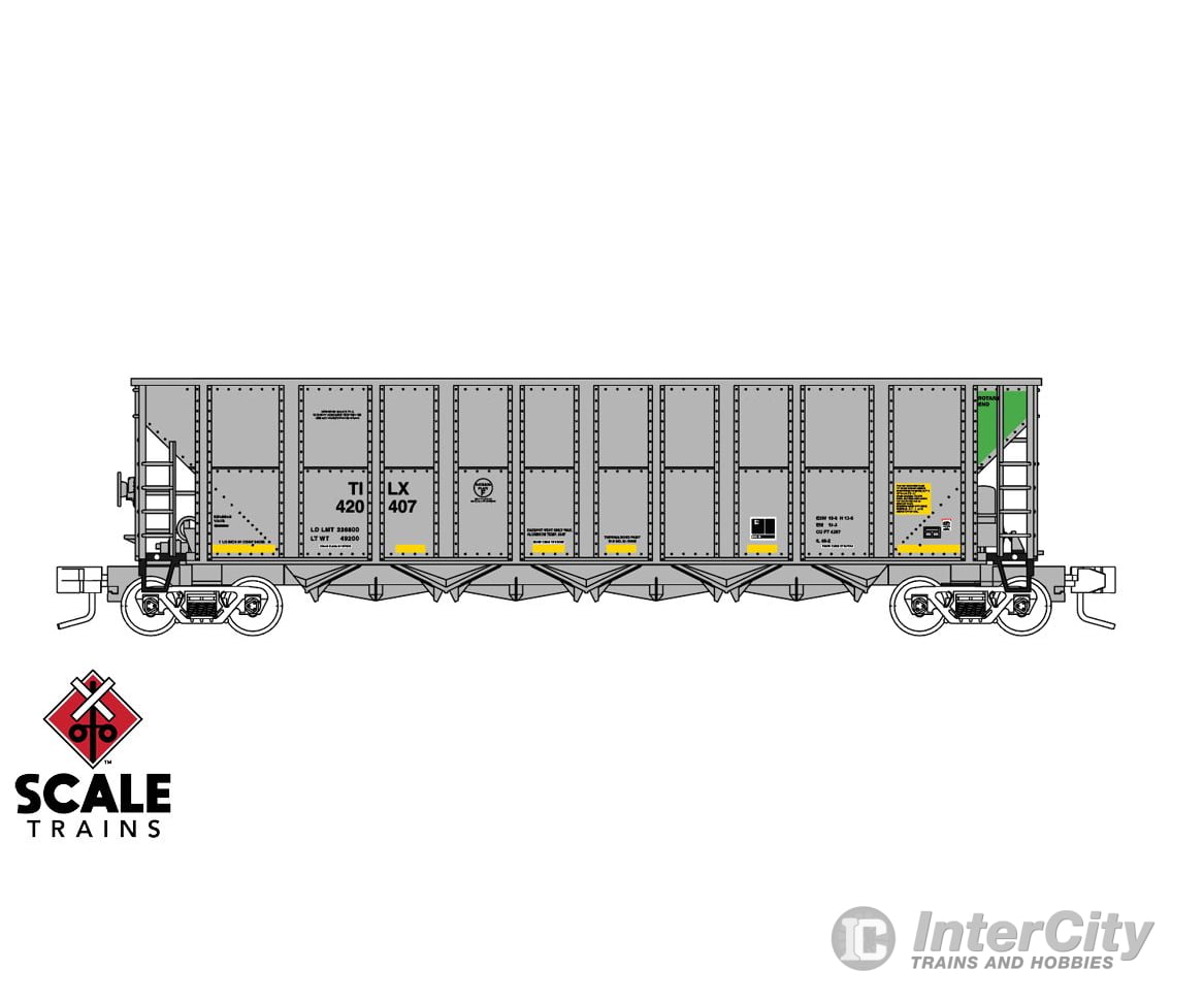 Fox Valley Models FVM10108 N Scale Trinity RD-4 Coal Hopper Trinity Leasing/TILX 420407 Freight Cars
