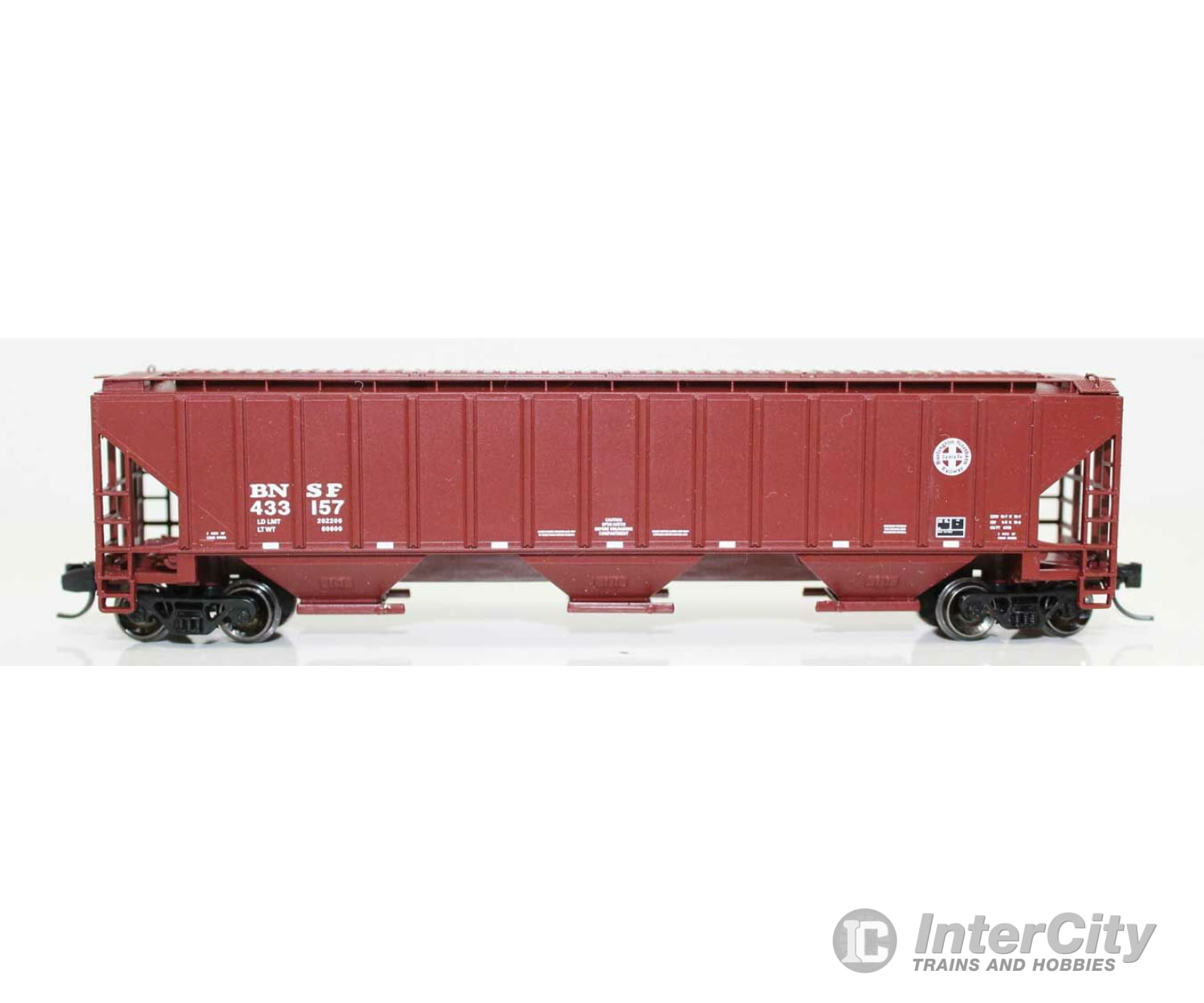 Fox Valley Models N 852031 4740 Cu.ft. 3-Bay Covered Hopper - Ready To Run -- Burlington Northern