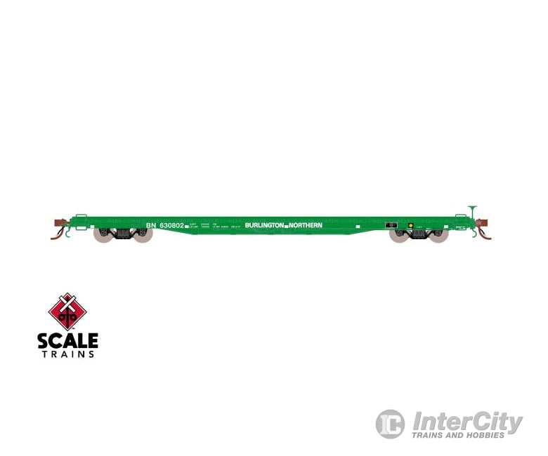 Fox Valley Models Sxt15044 Ho Scale Pullman-Standard F60Gh 60’ Flatcar Burlington Northern/Green