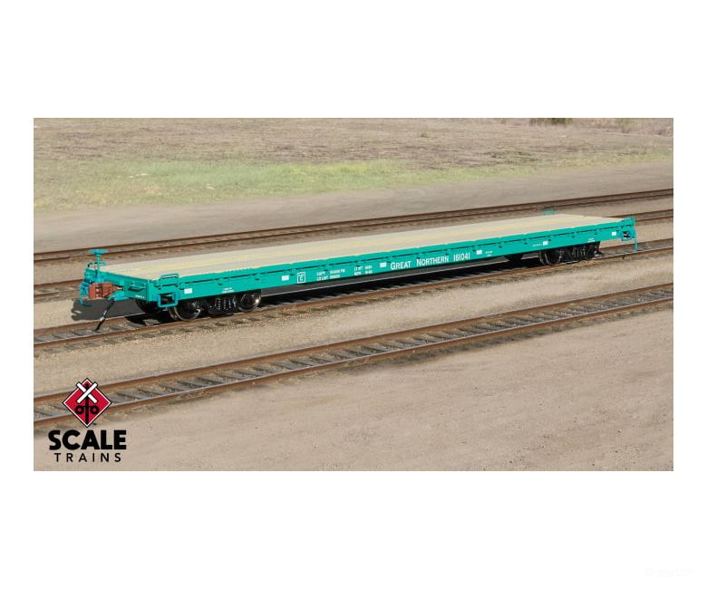 Fox Valley Models Sxt15051 Ho Scale Pullman-Standard F60Gh 60’ Flatcar Great Northern/Glacier