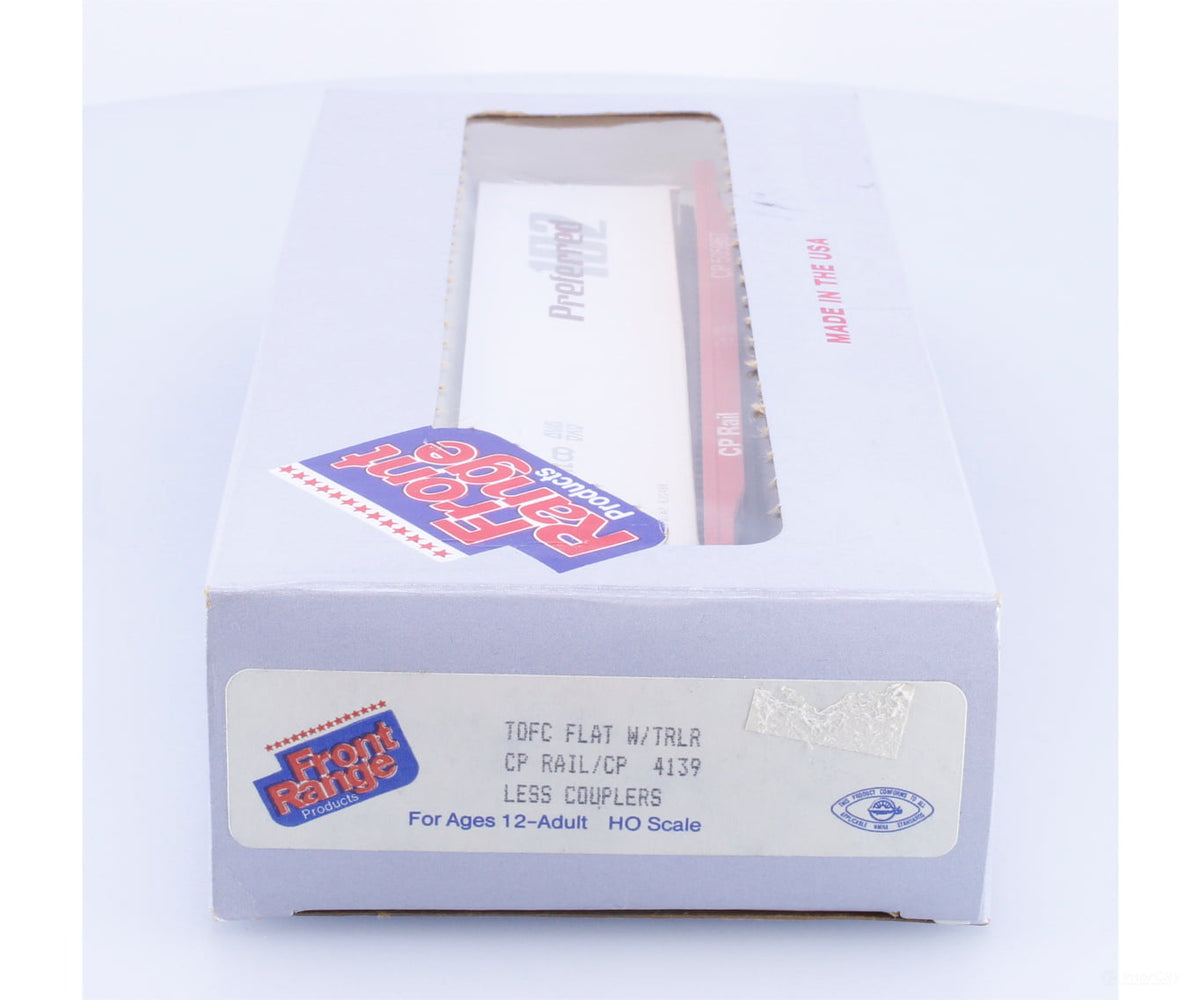 Front Range Products 4139 HO TOFC Flat Car w/ Trailer Kit Canadian Pacific (CP) 505967 - Freight Cars