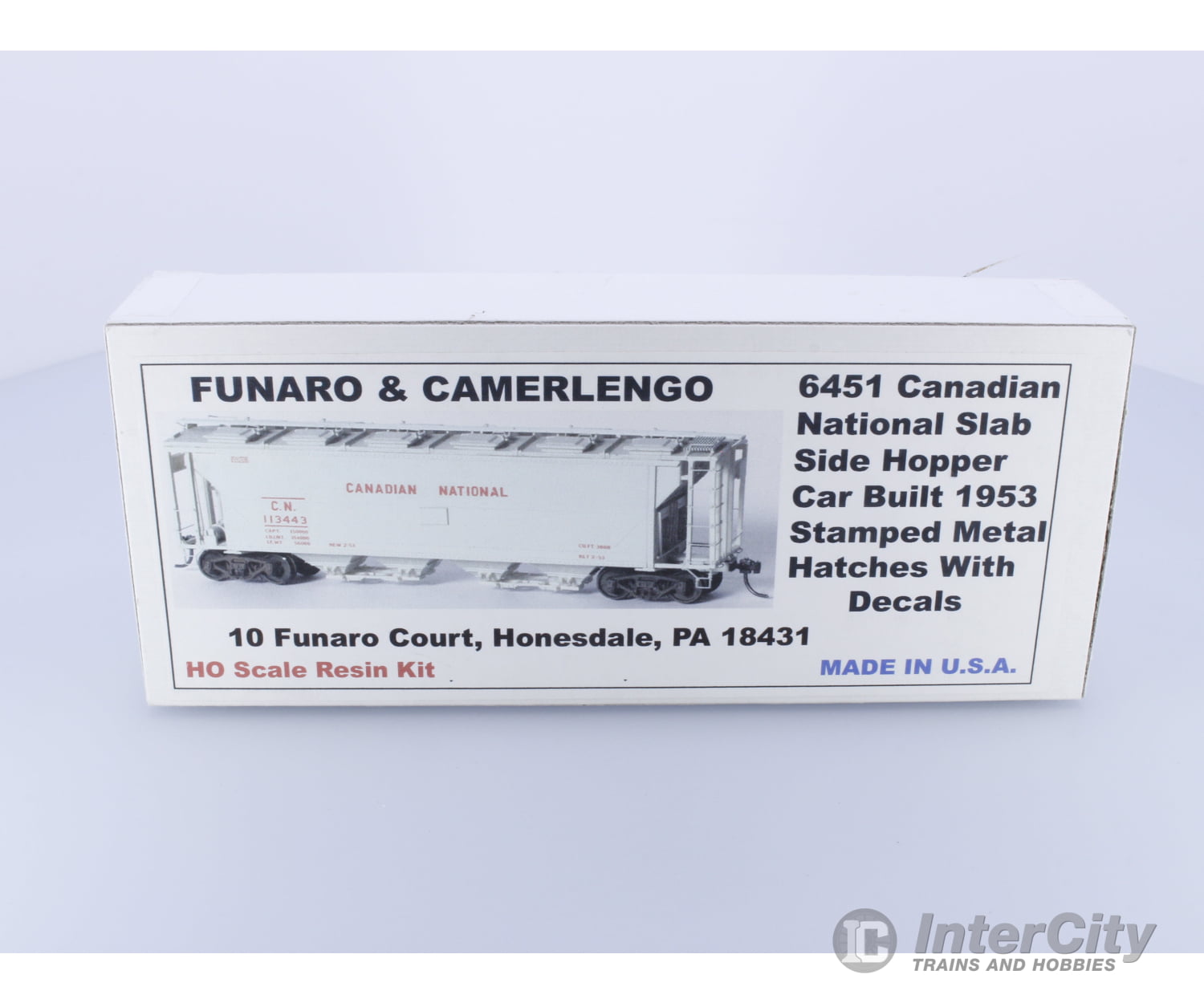 Funaro & Camerlengo 6451 HO Slab Side Hopper Car Canadian National (CN) (#1) Freight Cars