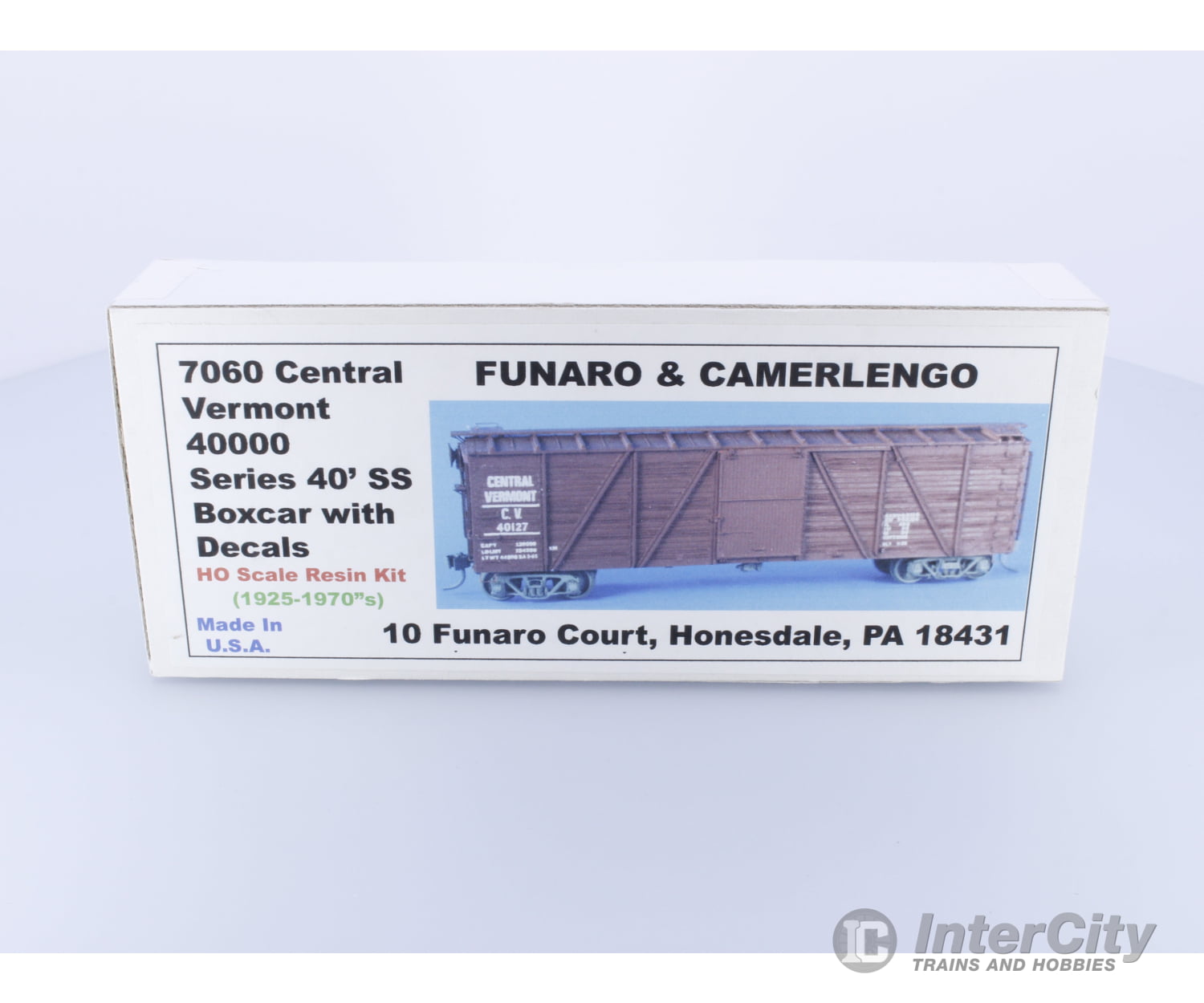 Funaro & Camerlengo 7060 HO 40’ SS Boxcar Freight Cars