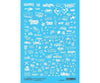 Fusion Scale Graphics HO 100213 Graffiti Decal Set - Set #9 (white) - Decals