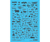 Fusion Scale Graphics HO 100391 Graffiti Decal Set - Set #8 (black) - Decals