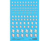 Fusion Scale Graphics HO 100441 Graffiti Decal Set - Ninja Head Various Sizes - Decals