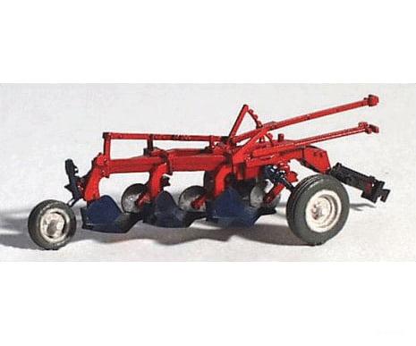 Ghq Ho 60003 Farm Machinery (Unpainted Metal Kit) -- ’Red’ Little Gem 3-Bottom Plow Cars & Trucks
