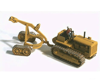 Ghq Ho 61004 Construction Equipment (Unpainted Metal Kit) -- 1940S D8/8R Crawler Tractor W/Logging