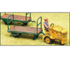Ghq Ho 61012 Clarkat Baggage Tug & Trailers - Cast-Metal Kit -- Unpainted Cars Trucks