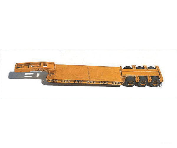 Ghq Ho 62001 Trailer (Unpainted Metal Kit) -- 50-Ton 3-Axle Low Boy Cars & Trucks